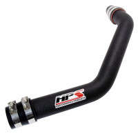 HPS Performance Wrinkle Black 2.75" Upper Intercooler Pipewith High Temp 4-ply Reinforced Silicone Turbo Boots