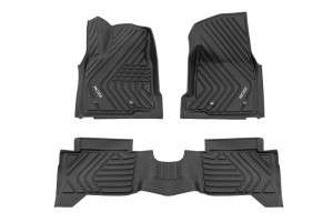 Rough Country Flex-Fit Floor Mats | Front & Rear (2024 Toyota Tacoma | Crew Cab)