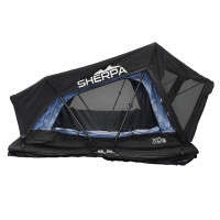 Overland Vehicle Systems XD Sherpa Solo Soft Sided Roof Top Tent | 1 Person, Grey Body & Black Rainfly