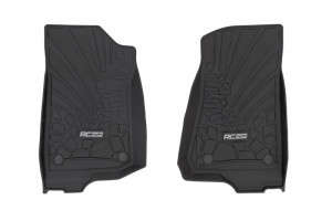 Rough Country Flex Fit Floor Mats | First Row (18-24 Jeep Wrangler JLU | 4WD | 4 Door)