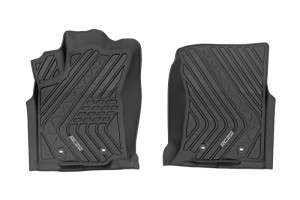 Rough Country Flex-Fit Floor Mats | First Row (16-23 Toyota Tacoma | Crew Cab)