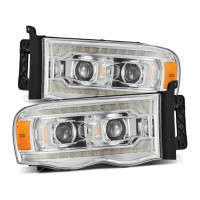 AlphaRex PRO-Series Halogen Projector Headlights | Chrome (02-05 Dodge Ram 1500/03-05 2500/3500)