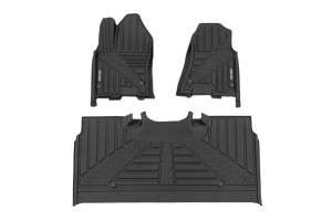 Rough Country Flex-Fit Floor Mats | FR & RR | Crew
