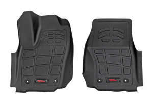 Rough Country Sure-Fit Floor Mats | Front | Double Cab