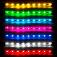 XKGlow Car Interior LED Accent Light Kit | 4 Strip Single Color | Amber