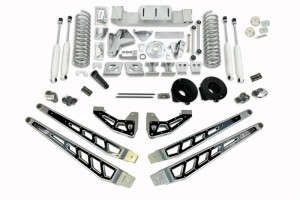 McGaughys 6" Powder Coated Silver w/ Black Premium Lift Kit