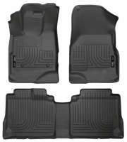 Husky Liners Front & 2nd Seat Floor Liners | Bench Seats | Tan