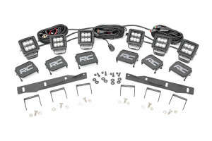Rough Country Black Series Triple LED Fog Light Kit (17-20 Ford F-150 Raptor)