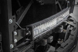 Rough Country Chrome Series LED Light Bar | Hidden | 30" | Curved Dual Row