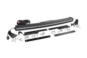 Rough Country Chrome Series LED Light Bar | Hidden | 30" | Single Row