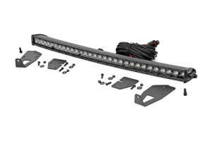 Rough Country Black Series LED Light Bar | Hidden | 30" | Curved Single Row