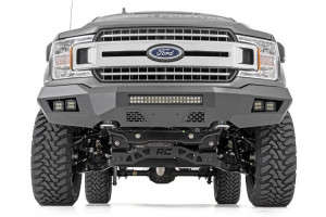 Rough Country Front Bumper | LED Light Bar | LED Cubes (15-17 Ford F-150)
