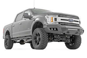 Rough Country Front Bumper | LED Light Bar | LED Cubes (15-17 Ford F-150)