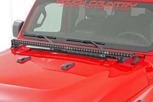 Rough Country Black Series LED Light Bar | 50" | Single Row (18-23 Jeep Wrangler JL/20-23 Gladiator JT)