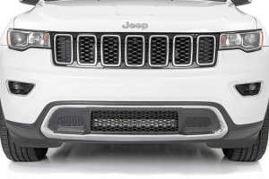 Rough Country Chrome Series LED Bumper Kit | 20" | Dual Row | White DRL (11-20 Jeep Grand Cherokee WK2)