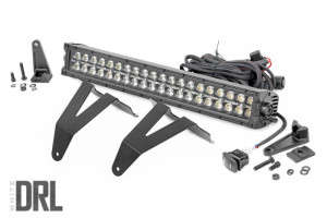 Rough Country Black Series LED Bumper Kit | 20" | Dual Row | White DRL (19-23 Ram 1500)