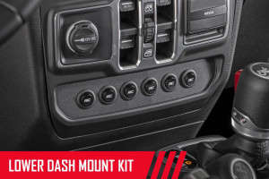 Rough Country MLC-6 | Multiple Light Controller | Lower Dash Kit (18-24 Jeep Wrangler JL/20-23 Gladiator JT | Gas)