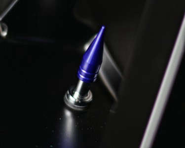 Color BLUE 1.25in Spiked Metal Valve Stem Caps