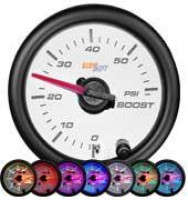 GlowShift White 7 Color 60 PSI Boost Gauge
