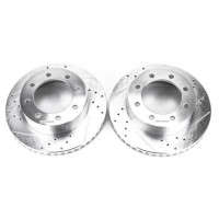 PowerStop Front Evolution Drilled, Slotted & Zinc Plated Rotors | 8 Lug