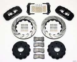 Wilwood AERO4 Big Brake Truck Rear Brake Kit 14.25in Drilled Black | 6 Lug (99-18 GMC/Chevrolet 1500/Suburban/Tahoe/Yukon/Yukon XL)