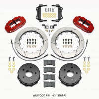 Wilwood Forged Narrow Superlite 4R Big Brake Rear Brake Kit For OE Parking Brake 12.88in w/Lines | 5 Lug | Red (07-18 Jeep Wrangler JK)