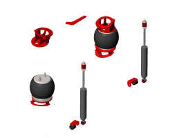 Kelderman 2-Stage Front Air Suspension w/ 1.5" lift, w/ shocks (13-18 RAM 3500/14-18 RAM 2500 | 4WD)