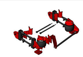 Kelderman Stock Height 4-Link Rear Air Suspension w/ Rear Sway Bar/Radius Arm Front Suspension Trucks (13-18 Ram 3500 | Extended/Crew Cab | 4WD)