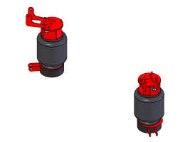 Kelderman 2-Stage Front Air Suspension, 1.5" Lift w/ Rancho shocks (03-09 Dodge Ram 2500/3500)