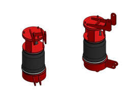 Kelderman Stock Height 2-Stage Front Air Suspension w/ Rancho shocks (94-02 Dodge Ram 2500-3500)