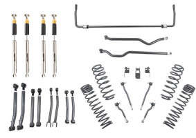 Belltech 4 in. Lift Kit | Front and Rear Trail Performance Struts/Shocks w/ Brake Lines (18-24 Jeep Wrangler JL | 4 Door | 4WD)