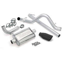 Banks Power Single Exit Cat Back Monster Exhaust System | 2.5" Diameter | Black Tip | SS (07-11 Jeep Wrangler | 3.8L | 2 Door)