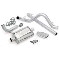 Banks Power Single Exit Cat Back Monster Exhaust System | 2.5" Diameter | Chrome Tip | SS (07-11 Jeep Wrangler | 3.8L | 2 Door)