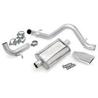 Banks Power Single Exit Axle Back Monster Exhaust System | 2.5" Diameter | Chrome Tip | SS (12-18 Jeep Wrangler JK | 3.6L | 2 Door)