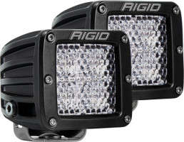 RIGID D-Series Pro Surface Mount Flood Diffused Lights (Pair | Black Housing)
