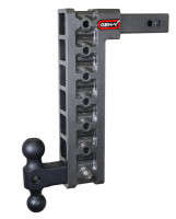 Gen-Y MEGA-DUTY 10K Drop Hitch - 2" Shank (15" Drop | 7 Adjustable Positions | Versa-Ball Mount)