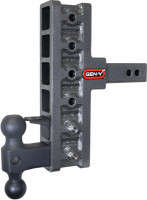 Gen-Y MEGA-DUTY 10K Drop Hitch - 2" Shank (7.5" Offset Drop | 6 Adjustable Positions | Versa-Ball Mount & Pintle Lock)
