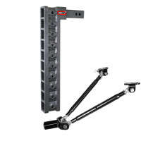 Gen-Y MEGA-DUTY 10K Drop Hitch - 2" Shank (22.5" Drop | 10 Adjustable Positions | Adjustable Receiver w/ Stabilizer Kit)