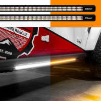XKGlow 60" White and Amber Running Board Step LED Light Bar with Turn Signal