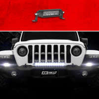XKGlow 10" Auxiliary Driving High Beam SAE LED Razor Light Bar 