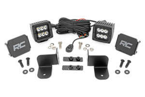 Rough Country LED Light | Rear Mount | 2" Black Pair | Spot | 19-21 Polaris Ranger 1000/Ranger 1000XP