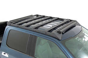 Rough Country Roof Rack | FR & RR 40 Inch Single Row BLK LEDs | (15-18 Ford F-150)