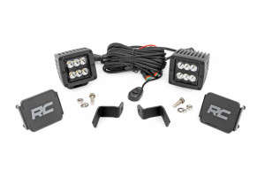 Rough Country LED Light | Ditch Mount | 2" Black Pair | Spot | (15-23 Ford F-150)
