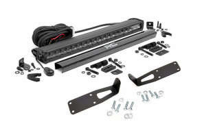 Rough Country LED Light | Bumper Mount | 20" Black Single Row | (10-18 Ram 2500 4WD)