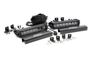 Rough Country LED Light | Grille Mount | 8" Black Pair
