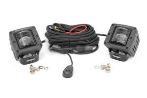 Rough Country Black Series LED Light Pair| 2 Inch | SAE Fog