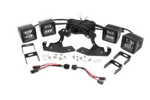 Rough Country LED Light | Fog Mount | Dual 2" Black Pair