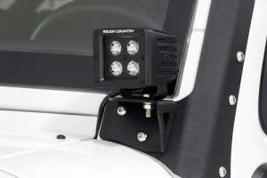 Rough Country LED Light Mount | Lower Windshield | Pod (07-18 Jeep Wrangler JK)