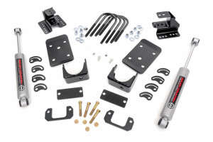 Rough Country Lowering Kit | Str Drop | 2"FR | 4"RR (07-15 Chevy Silverado 1500/GMC Sierra 1500 | RWD)