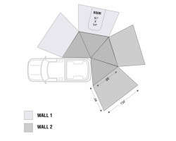 Overland Vehicle Systems OVS-18229909 Nomadic 270 LT Awning Wall 1 ...